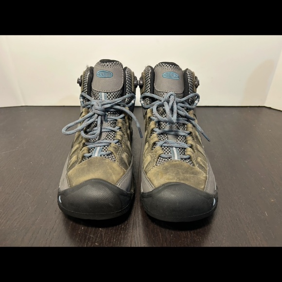 NWOB Keen Targhee III Waterproof Mid Hiking Shoes Magnet/Atlantic Blue Womans 7 - Picture 4 of 15